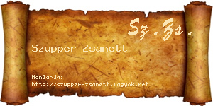 Szupper Zsanett névjegykártya